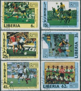 Liberia 1985 SG1605-1610 World Cup Football set FU