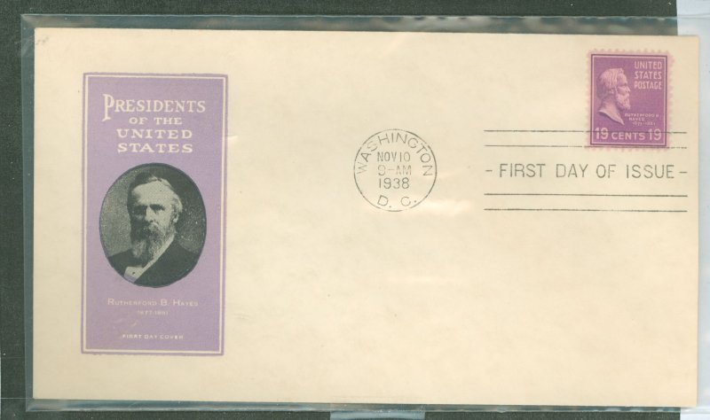 United States #824  Single (Fdc)