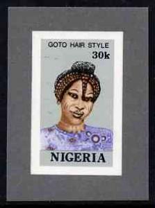 Nigeria 1987 Women's Hairstyles - imperf machine proof of...