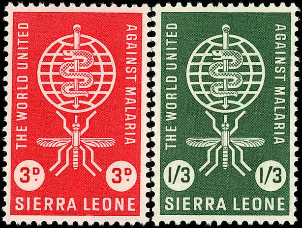 SIERRA LEONE Scott 225-226 VF-NH - Anti-Malaria Issue