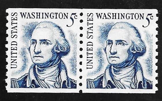 #1304C 5 cents George Washington Coil Pair mint OG NH EGRADED SUPERB 100 XXF