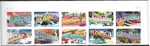 US #3696-3705 MNH PB of 10.  Greetings from States.