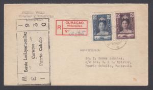 Netherlands Antilles Sc 99, 102 on 1930 FIRST FLIGHT cover CURACAO - VENEZUELA