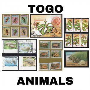 Thematic Stamps - Togo - Animals - Choose from dropdown menu