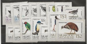 TONGA - NIUAFO'OU Sc 27-41+66-73 NH REGULAR + OVERPRINTS of 1983/86 - BIRDS