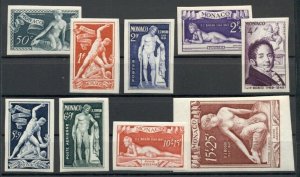 MONACO #209-13, CB11-14, Complete set, IMPERFORATE, og, NH, VF