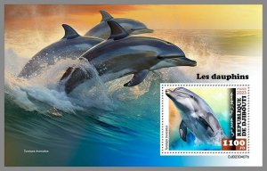 DJIBOUTI 2023 MNH IMPERF. Dolphins S/S #407b