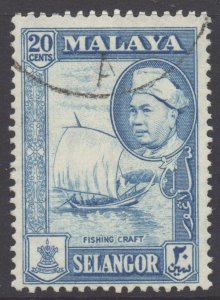 Malaya Selangor Scott 108 - SG123, 1957 Sultan 20c used