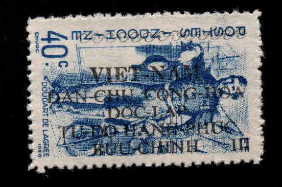 North Viet Nam,Viet Minh issue Scott 1L17 NGAI overprint Lagree stamp