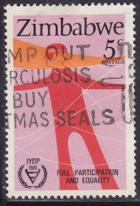 Zimbabwe 438 USED 1981 UN INTL Year of the Disabled