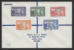 SAINT HELENA 1938 (Apr) Registered philatelic cover to UK - 14110