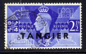 Tangiers Morocco 1946 KGV1 2 1/2d  Blue GB Ovpt used  SG 253 ( K1488 )