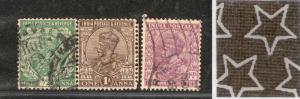 India 3 Diff KG V ½A 1A & 1A3p ERROR WMK Multi Star Inverted Used as Scan # 238