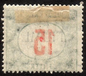 1918, Fiume 15f, MH, Sc J10