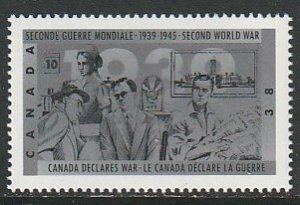 1989 Canada - Sc 1260 - MNH VF - 1 single - WWII - 1939 - Canada Declares War