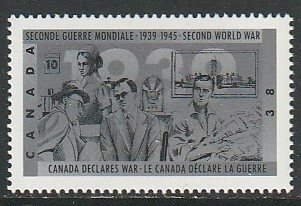 1989 Canada - Sc 1260 - MNH VF - 1 single - WWII - 1939 - Canada Declares War