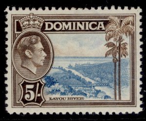 DOMINICA GVI SG108, 5s light blue & sepia, M MINT. Cat £25.