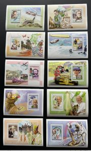 1999 Comoros YT 1115 - 1124 Luxury Blocks John Paul Pasteur Schweitzer Einstein-