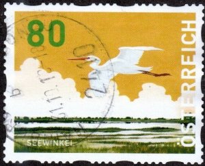Austria 2763 - Used - 80c Stork / Lake Neoseidi (2018) (cv $1.75)