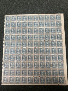 US SC#826, 21C STAMP CHESTER A. ARTHUR  SHEET OF 100 VF/ MNH - Post Office Fresh