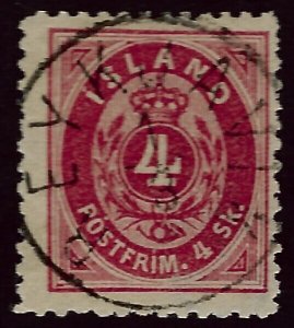 Iceland SC#6 Used F-VF w/PF Cert SCV$2500...Would fill a great Spot!