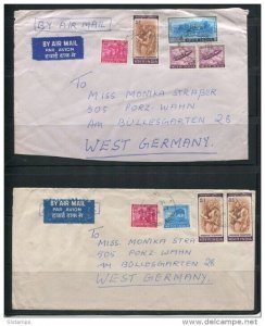 India 1971 (2) Covers send to USa Pair++