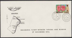 GILBERT & ELLICE IS 1975 First flight cover Tarawa to Marakei...............T932