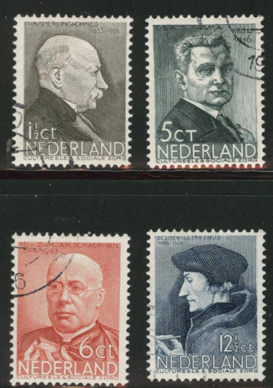 Netherlands Scott B86-89 used 1936 semi-postal CV $7