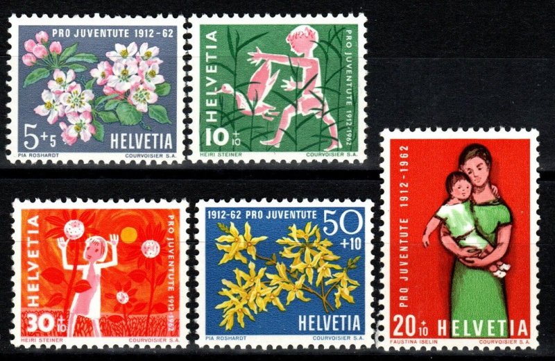 Switzerland #B318-22 MNH CV $3.35 (X296)