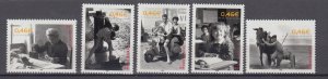 J38661 jlstamps, 2002 france set mnh #2915a-e views people