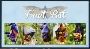 NEVER OFFERED TUVALU 2022 FRUIT BATS  IMPERF SHEET MINT NH