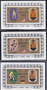 Sharjah MI11163-1164, MI1174, Munich Olympic Medalists, Mini Sheet. Mint NH