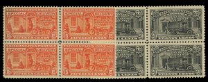 United States, Special Delivery #E13-14 Cat$316, 1925 15c deep orange and 20c...