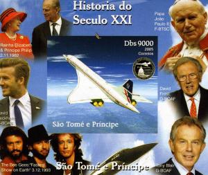 Sao Tome & Principe 2005 Concorde & Celebrity Passengers Deluxe s/s #6