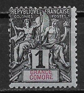 1897 Grand Comoro #1 Peace & Commerce MHR