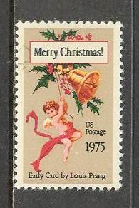 US USA Sc# 1580 var MNH FVF EFO Black Double Print XMAS Art