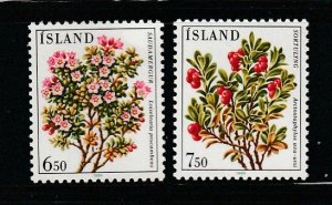 Iceland 593-594 Set MNH Flowers