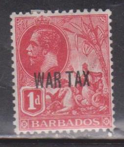 BARBADOS Scott # MR1 MH - KGV Definitive Overprinted 'WAR TAX'