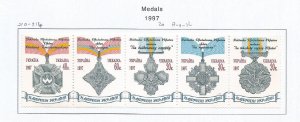 UKRAINE - 1997 - Medals -  Perf 5v Strip - M L H