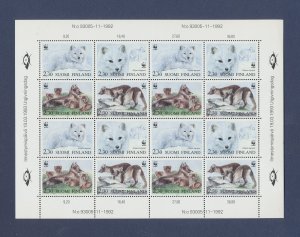 FINLAND - Scott 907 - VF MNH  S/S -  Dogs, Fox, WWF - 1993