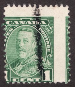 1935 Canada  - #217 KGV  (Error, Freak Oddity) - Perforation Shift - Est $60