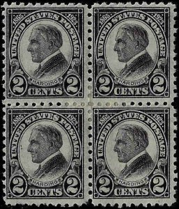 612 Mint,OG,HR... Block of 4... SCV $60.00