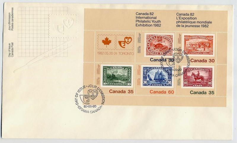 Canada First day cover #913a, Canada '82