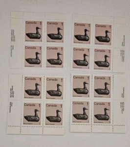Canada 1982 Heritage Artifacts #917 Set Of Plate Blocks MNH  Ashton POTTER