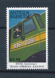 [112949] Antigua & Barbuda 1991 Trans-Siberian railway train  MNH