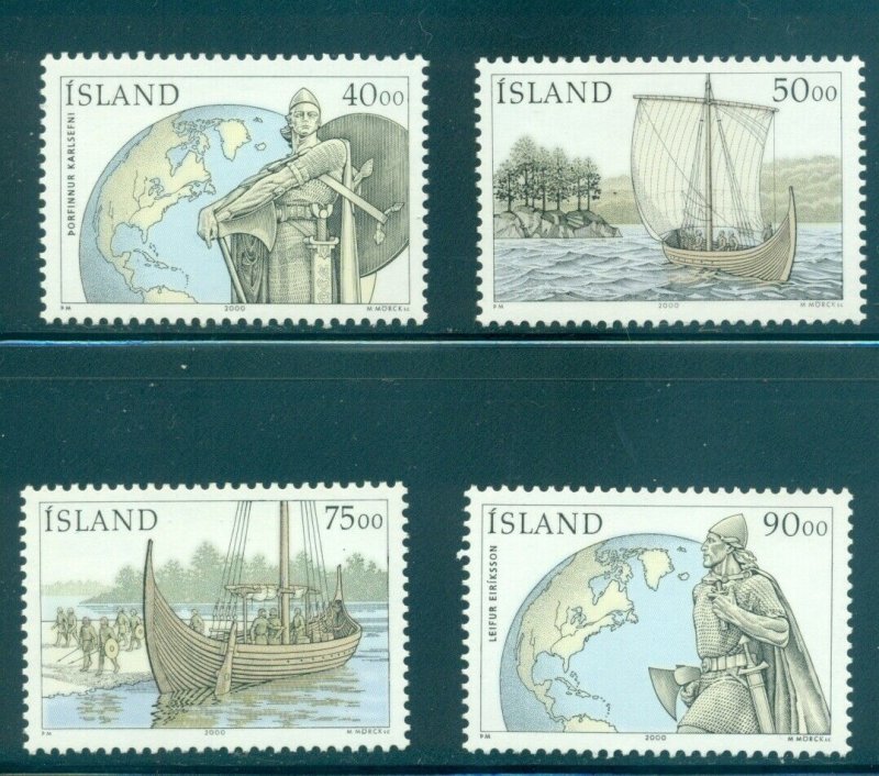 Iceland - Sc# 902-5. 2000 Discovery of Vinland. MNH. $8.00.