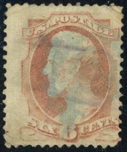 USA #159 Abraham Lincoln 6c Postage Stamp 1873 A47a Used