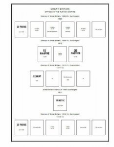 PRINTED GREAT BRITAIN OFFICES 1885-1957 STAMP ALBUM PAGES (42 pages)