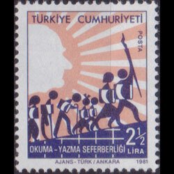 TURKEY 1981 - Scott# 2217 Literacy Set of 1 NH