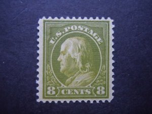 1912 #414 8c Franklin Perf 12 MLH OG F/VF  CV $40 Includes New Mount